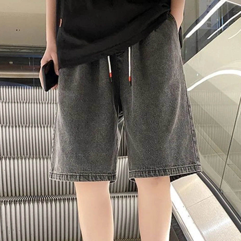 HEARUJOY  -  Daily Wear Workplace Attire Black Mens Jeans Casual Wear 8 Sizes Available Lightweight Polyester Workplace Suitable