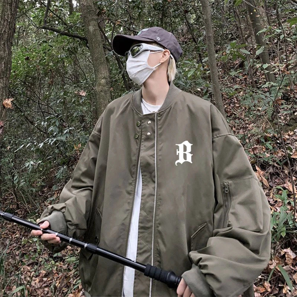 Hearujoy American Street Hip-Hop Baseball Uniform Mens Spring And Autumn Fashion Trend Casual Outdoor High Street Vibe Style Jacket