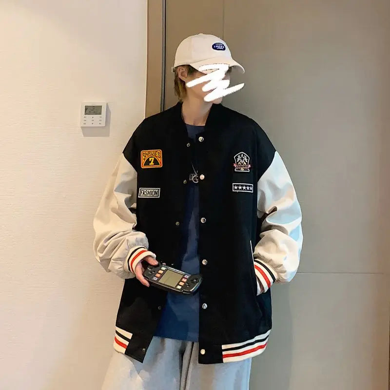 HEARUJOY  -  Jacket Men Spring and Autumn Large Size New Handsome Autumn Baseball Uniform Casual Jacket