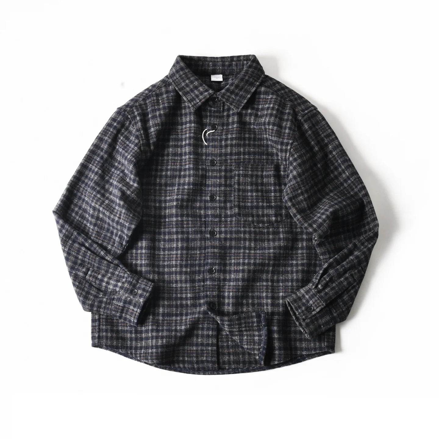 HEARUJOY  -  Autumn Winter American-style Brushed Fleece Skin-friendly Warm Breathable Loose-fit Casual Turn-collar Check Plaid Shirt for Men