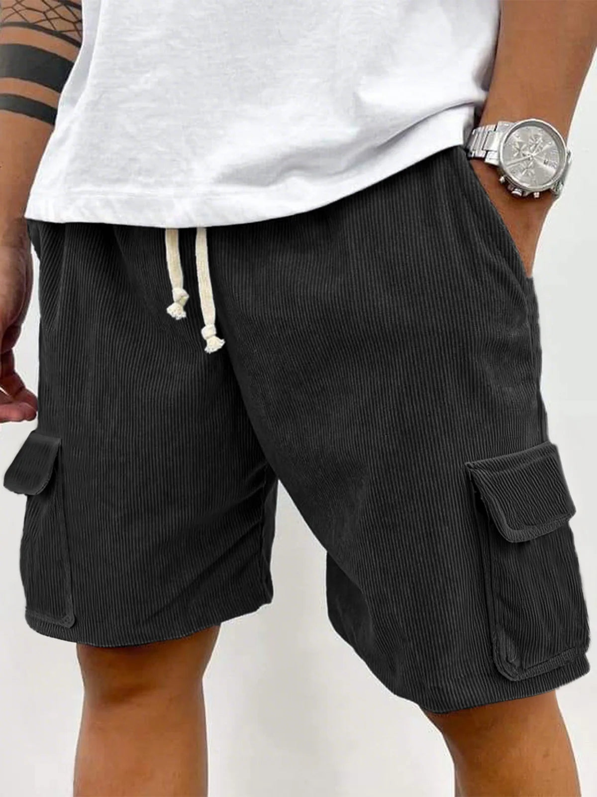 HEARUJOY  -  New Men's Summer Casual Shorts, Beach Vacation Workwear, Large-pocket Loose Shorts