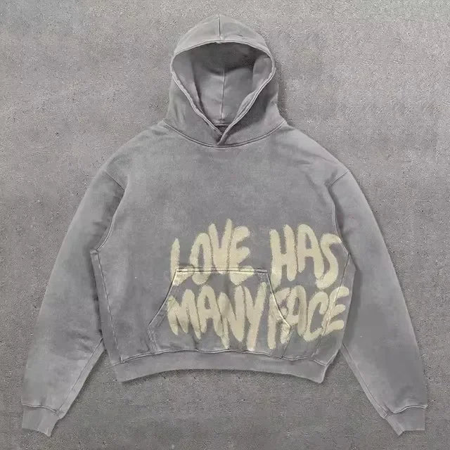 HEARUJOY  -  Minimally Designed Color Printed Pattern Fashionable Hooded Sweatshirt Korean Classic Daily Loose Casual Zipper Sweatshirt