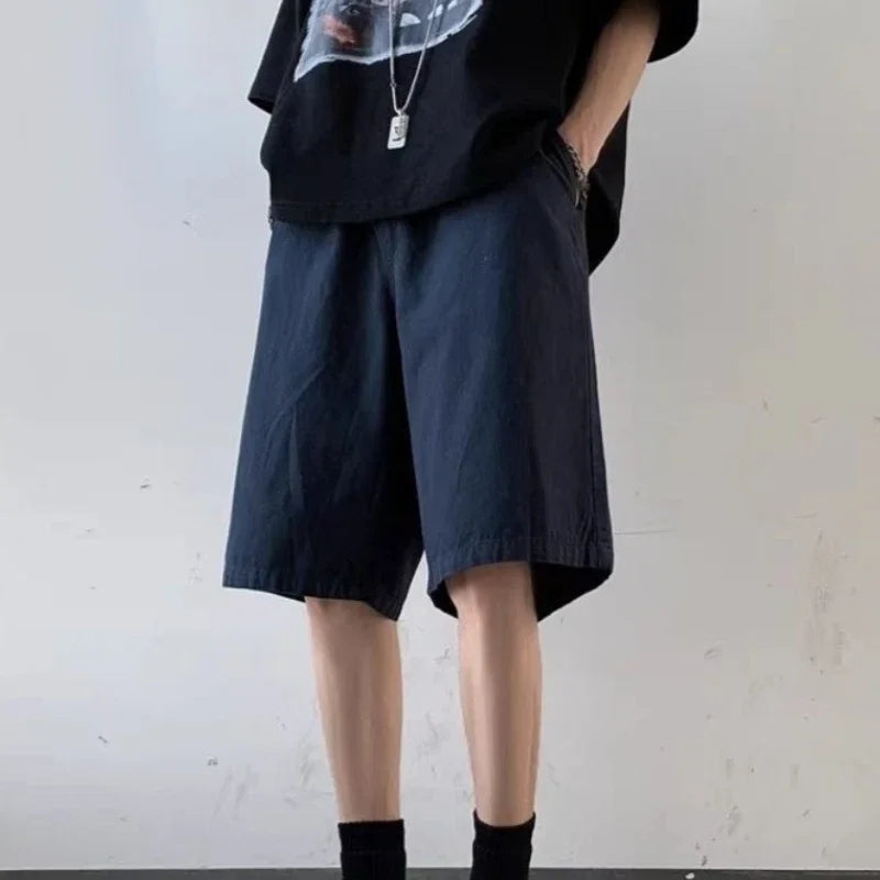 HEARUJOY  -  Drawstring Wide with Pockets Loose Man Short Pants Baggy Designer Thin Essential Xxl Ice Summer Casual in Bulk Xl Shorts for Men