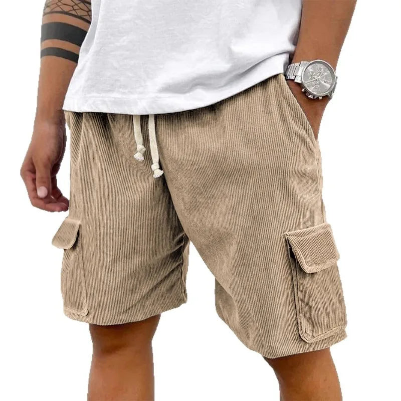 HEARUJOY  -  New Men's Summer Casual Shorts, Beach Vacation Workwear, Large-pocket Loose Shorts