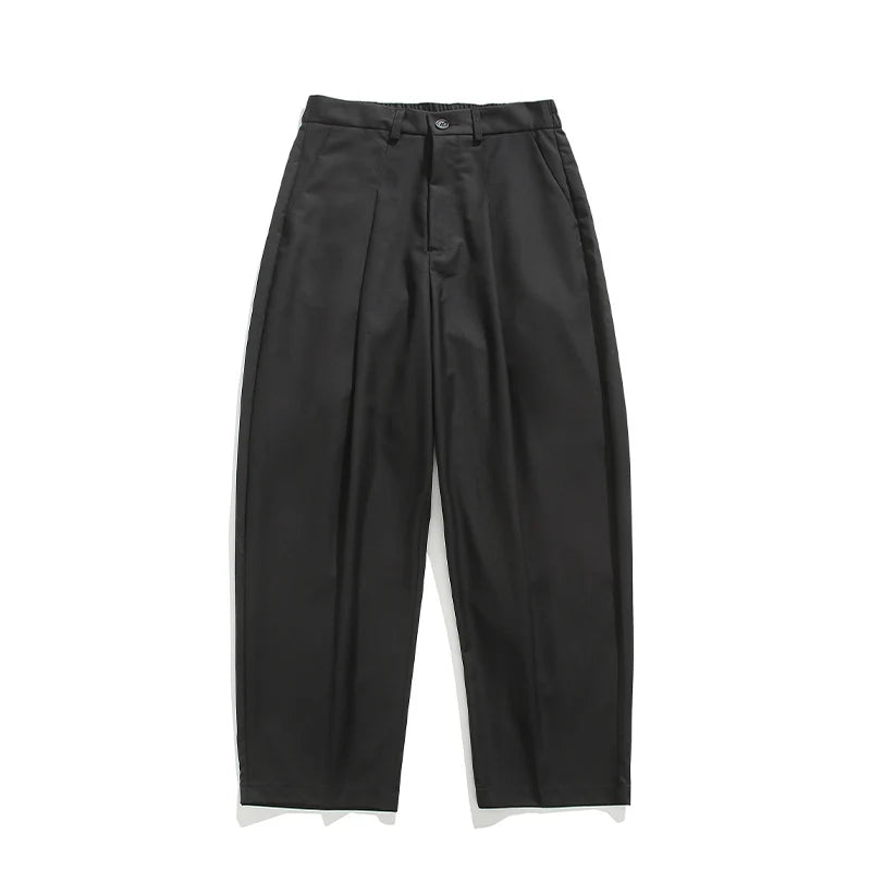 HEARUJOY  -  Black Suit Pants Men Oversized Fashion Society Mens Dress Trousers Korean Loose Wide Leg Pants Mens Office Formal Trousers