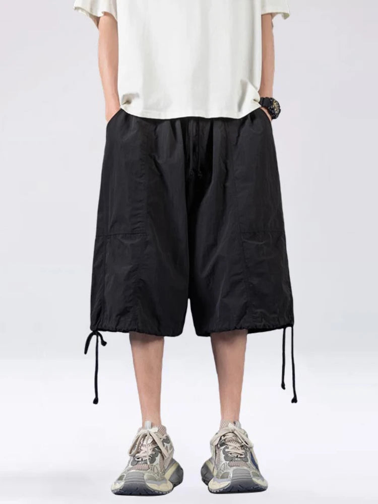 Hearujoy Wide Shorts Pants Men Quick Drying Hawaiian Beach Oversized Casual Joggers Korean Streetwear Baggy Sports Trousers Male