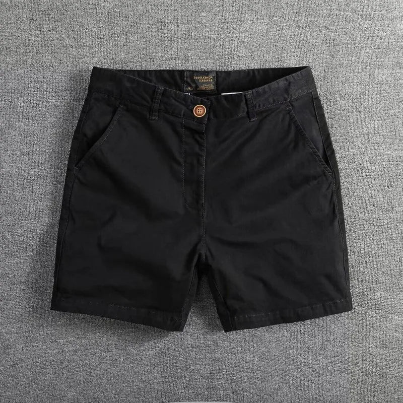 HEARUJOY  -  Summer New Quarter Length Shorts Men Casual Slim Fit Straight Cargo Shorts Stretch Three Quarter Beach Shorts