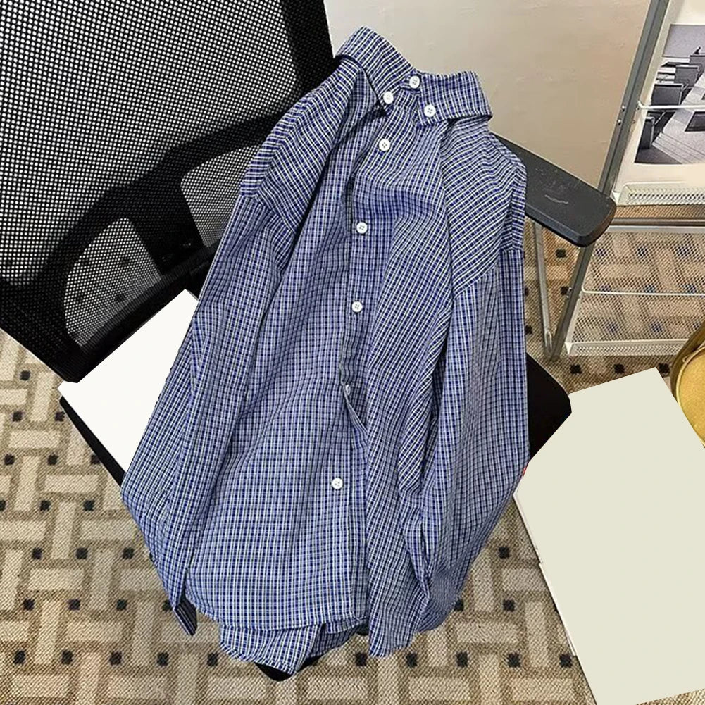 HEARUJOY  -  Button Up Shirt Mens Casual Tops Casual Gatherings Casual All Season Wear Daily Wear Lightweight Material Loose Fit Design