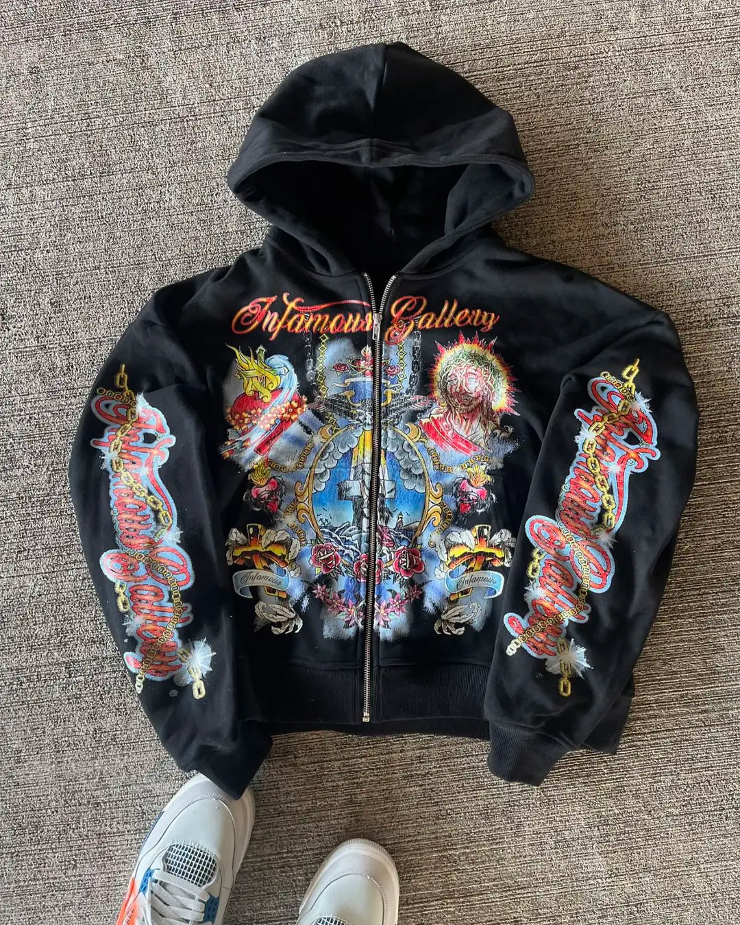 Hearujoy Oversized Zip Up Hoodies Women Men Streetwear Vintage Tops Sweatshirt Goth Y2k Clothes Harajuku Men Clothing