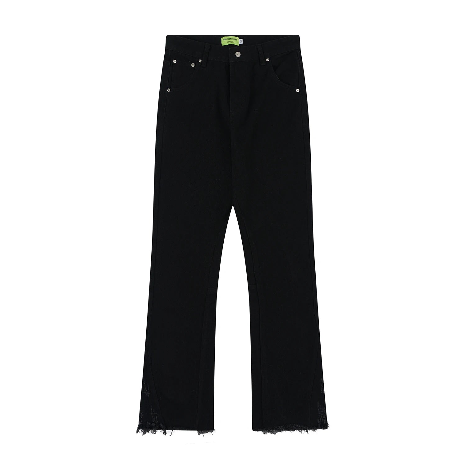 Hearujoy High Street Micro Flare Denim Pants Slim White Jeans Overall Men's Fashion Casual Vibe Relaxed Solid Color Washing Jeans Pants