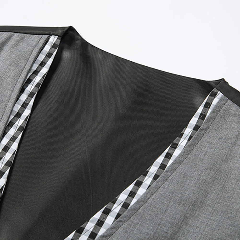 HEARUJOY  -  Fashion Business Vests Men's Suit Waistcoat Regular Length Garment Spring Autumn Fashion V Neck Sleeveless Plaid Pattern For Men