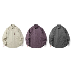 HEARUJOY  -  Japanese Retro Washed Cotton Work Shirt Men's Stylish Oversized Lapel Long Sleeve Top Versatile Casual Wear for Spring/Autumn