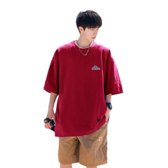 HEARUJOY  -  T Shirt Oversized Cotton For Men 5XL White Men's Letter Print T-shirts Men Casual Wear Summer Tee Shirts Big Size Clothing