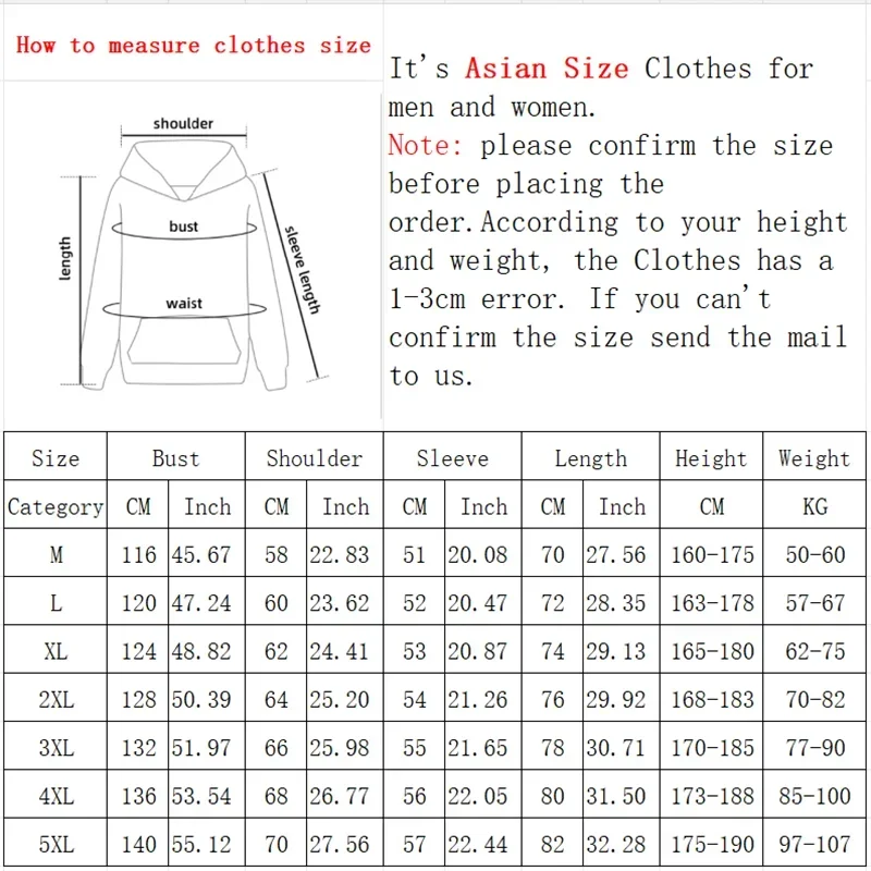 HEARUJOY  -  Men's Oversized Hoodie Black 5XL Hoodies Oversize for Men Funny Print Man Casual Wear Hoody Male Sweatshirt