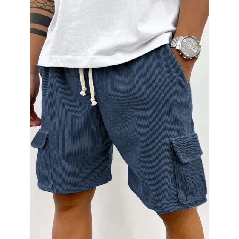 HEARUJOY  -  New Men's Summer Casual Shorts, Beach Vacation Workwear, Large-pocket Loose Shorts