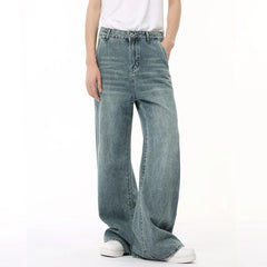 Hearujoy Korean Style Male Denim Pants Draping Straight Wide Leg Loose Washed Men's Casual Jeans New Summer Trendy 9C6676