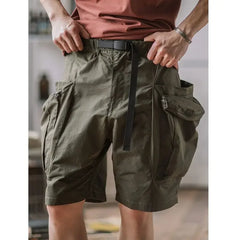 Hearujoy Cargo Shorts Men Summer Beach Loose Casual Work Trousers Male Big Size Black Outdoor Shorts Pants 5XL Breathable