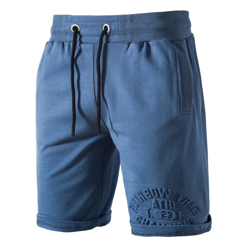 Hearujoy Brand Cotton Mens Shorts Solid Color Embroidery Casual Shorts Men New Summer Fashion High Quality Cargo Shorts Men