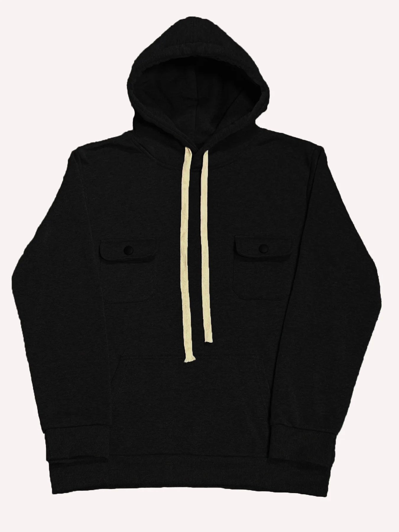 HEARUJOY  -  Heavy weight Hooded Sweatshirt Men Autumn Winter Plush Multi Pocket Workwear Hoodie Fashion Solid Color Pullover Top Blazer