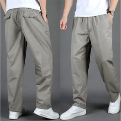 HEARUJOY  -  Autumn Washed Work Pants Loose Casual Men's Trousers Straight-Legged All-Match Sports Pants