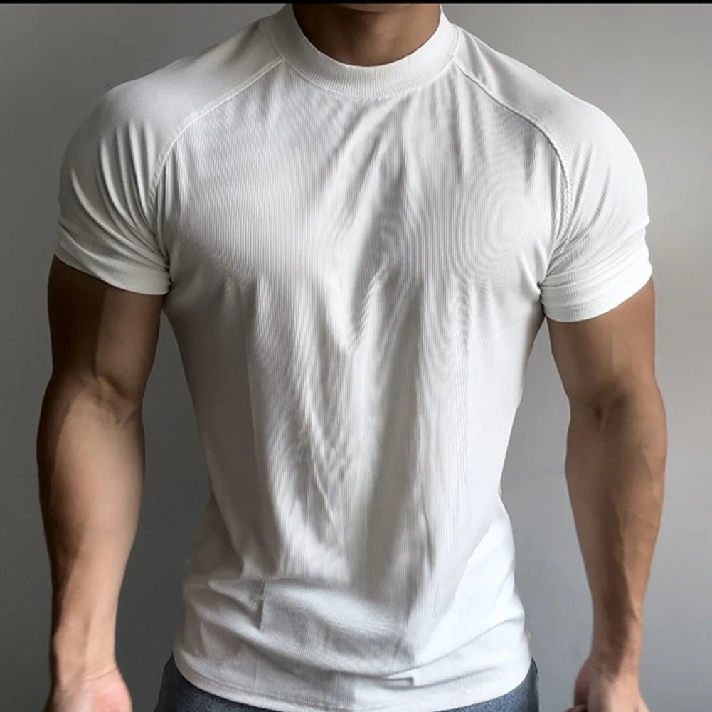HEARUJOY  -  Fashion Sports T-shirt T-shirt Short Sleeve Shirt Quick Dry Gym Top Solid Color Pattern Daily And Holiday Use O Neck Design