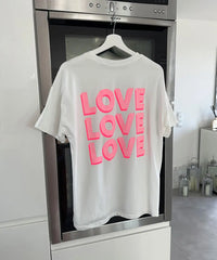 Hearujoy Harajuku Summer Casual Y2k Tops Love Pink Letter Graphic T Shirts Couple Streetwear Oversized Gothic Clothes Goth Women Clothing