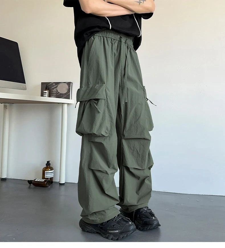 HEARUJOY  -  Men's Mountain Outdoor Tactical Cargo Pants With 3D Pockets Quick Dry Lightweight Summer Hiking Camping Fishing Workwear Pants