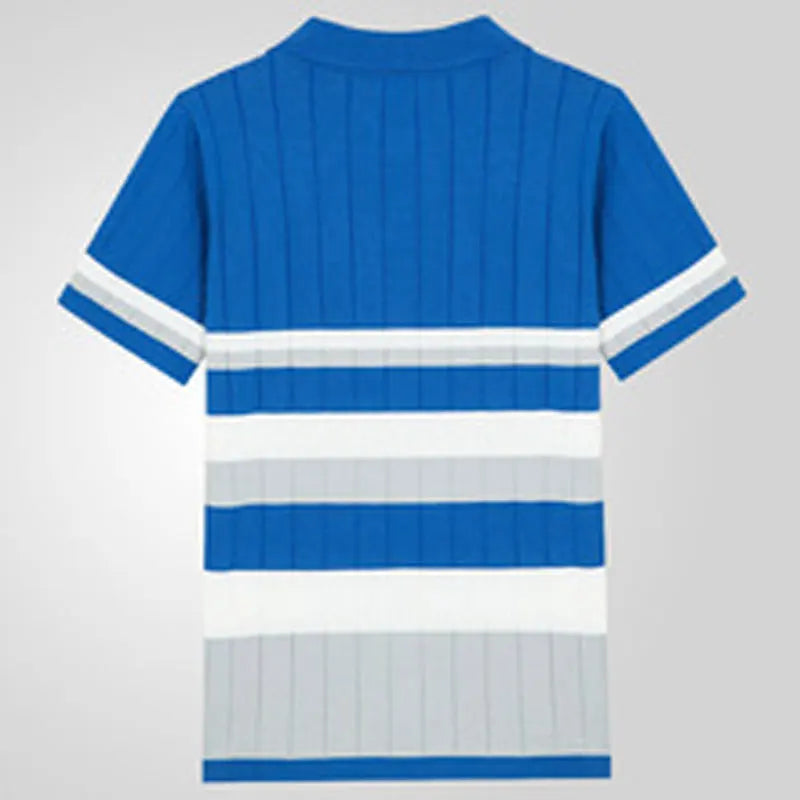 HEARUJOY  -  Summer Men's Knitted Polo Shirt Ice Refreshing Silk Fabric Short Sleeve Lapel Top Fashion Luxury Business Casual Knit Tshirts