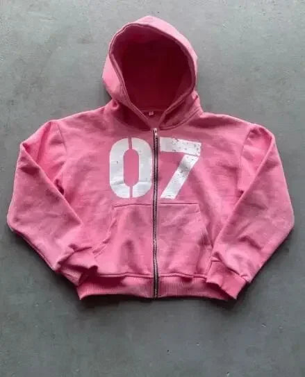Hearujoy Street Men's Hoodie 2024 Casual Versatile Harajuku Style Y2K Zip Sweatshirt American Gothic Rock Skull Bones Oversized Hoodie