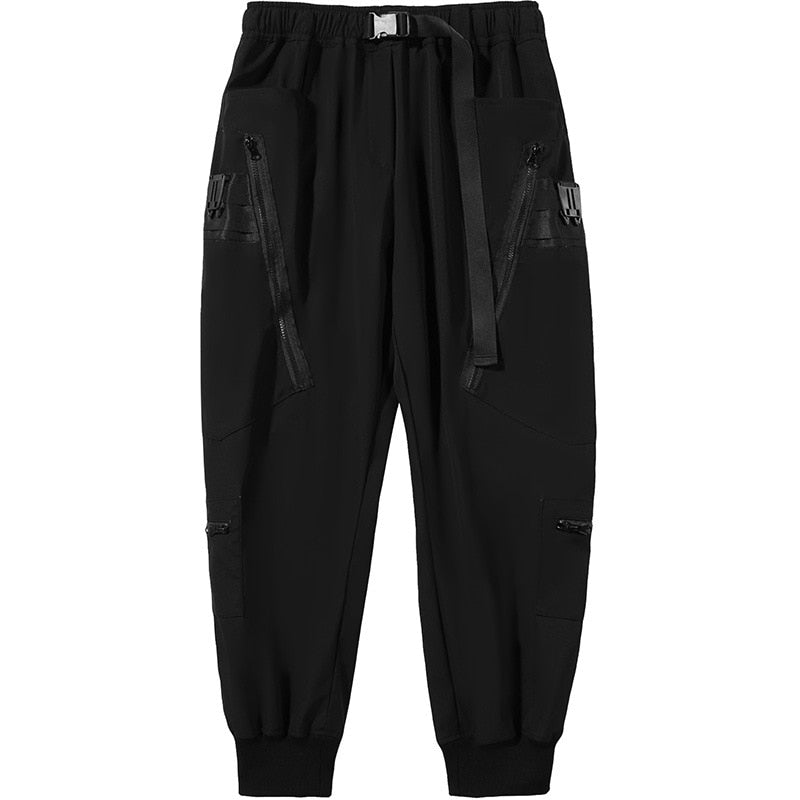 Hearujoy Hip Hop Harem Pants Joggers Function Zipper Design Cargo Trousers Elastic Waist Fahsion Streetwear Pant