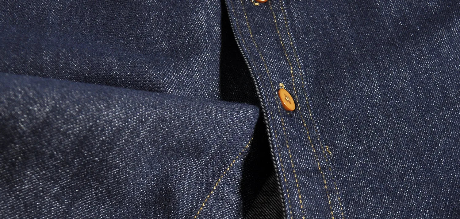 HEARUJOY  -  Autumn Heavyweight Vintage American Amekaji Denim Safari Shirt Jacket - Men's Relaxed Fit Casual Long-Sleeve Shirt Coat