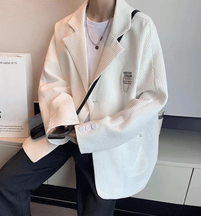 HEARUJOY  -  Party Men's Suit Jackets Oversize Plus Big Size Male Blazer Coat Single Breasted Clothing Fashion 2024 Elegant Premium