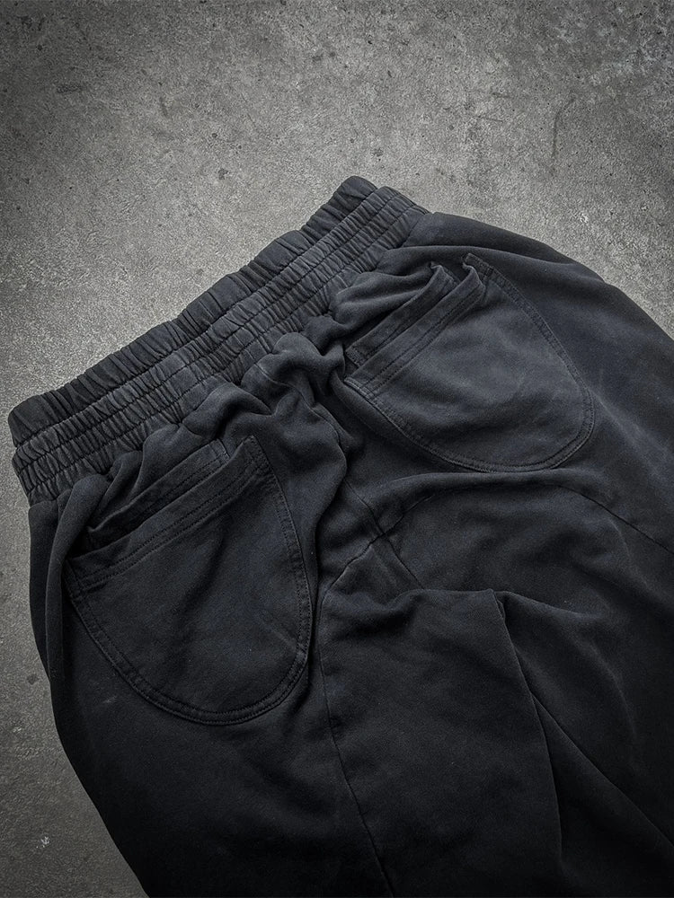 HEARUJOY  -  Outdoor Casual Men's Loose Sweatpants 2025 Autumn Y2K Style Double Waist Drawstring Straight Pants For Men Hip Hop Baggy Pants