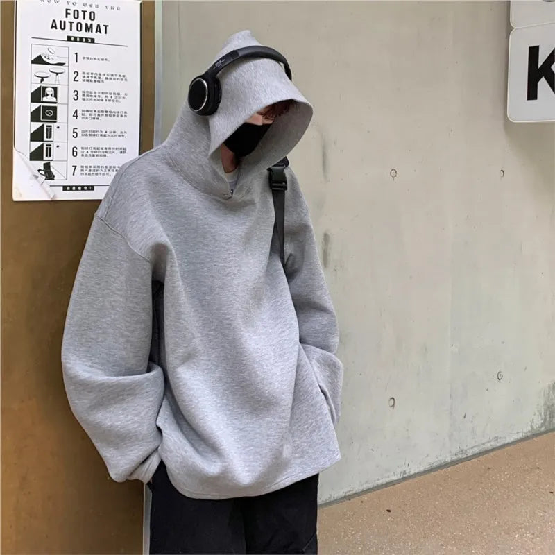 Hearujoy Classic Solid Hoodies Men Fashion Hooded Sweatshirts High Quality Cotton Hip Hop Unisex Hoodie Loose Casual Streetwear Pullover