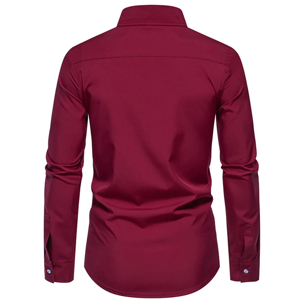 HEARUJOY  -  Casual Spring Autumn Fashion Business Top Casual Gatherings Regular Length Slight Stretch Everyday Wear Lapel Neckline