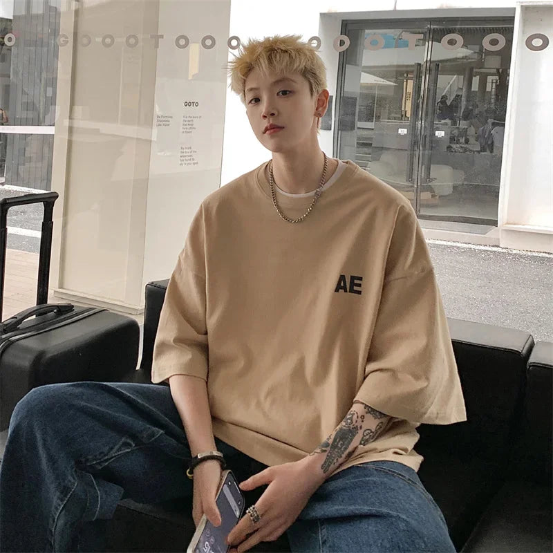 HEARUJOY  -  T Shirt Oversized Cotton White For Men 5XL Men's Letter Print T-shirts Male Casual Wear Summer Tee Shirts Unisex Big Size
