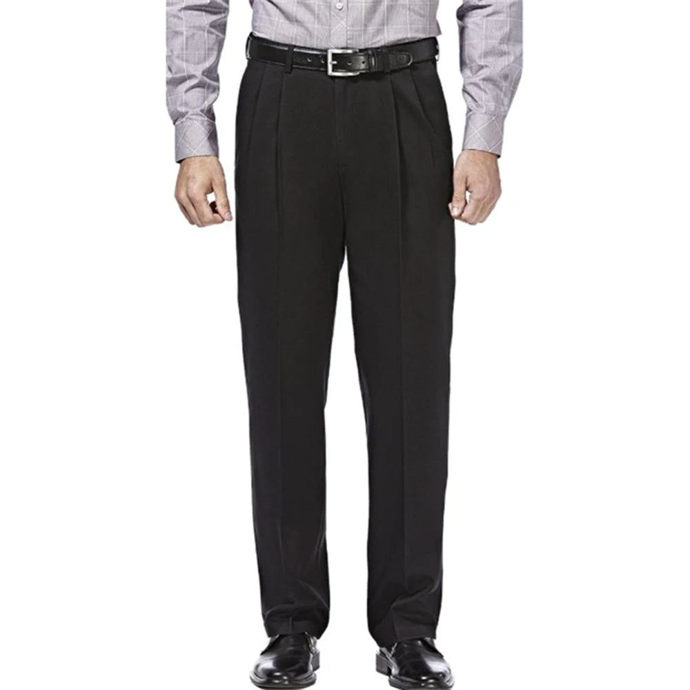HEARUJOY  -  Mens Formal Straight Pants Classic Business Casual Pants Commuting British Elegant Regular Male Trousers Men'S Clothing 2025