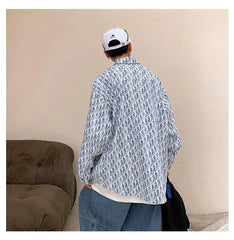 HEARUJOY  -  Printed Shirt Men's Long-sleeved Trendy Casual Jacket Couple Wear