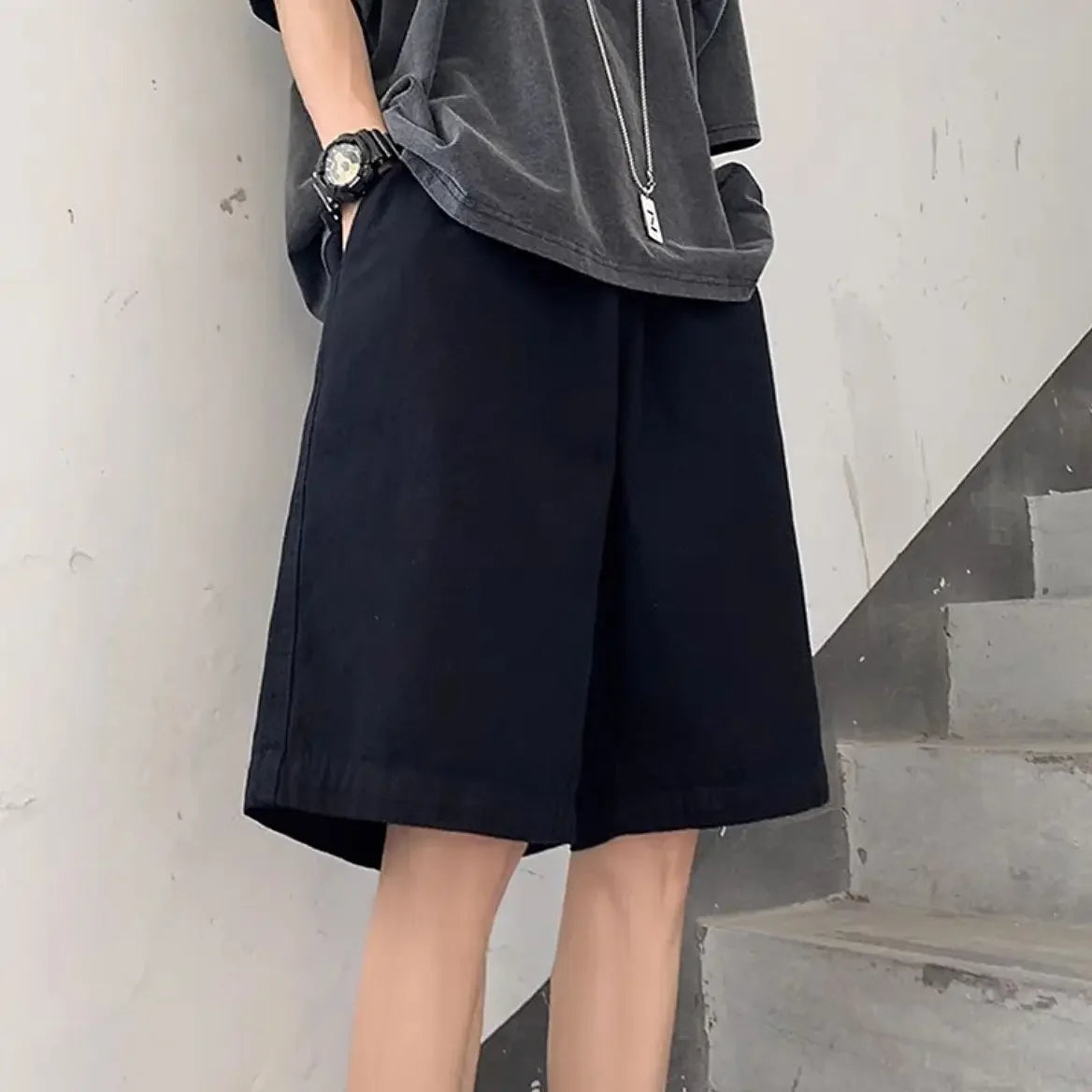 HEARUJOY  -  Drawstring Wide with Pockets Loose Man Short Pants Baggy Designer Thin Essential Xxl Ice Summer Casual in Bulk Xl Shorts for Men