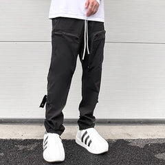 Hearujoy Buckle Multi-pockets Pantalones Hombre Baggy Y2k Cargo Pants for Men Vibe Style Straight Overalls Oversized Functional Trousers