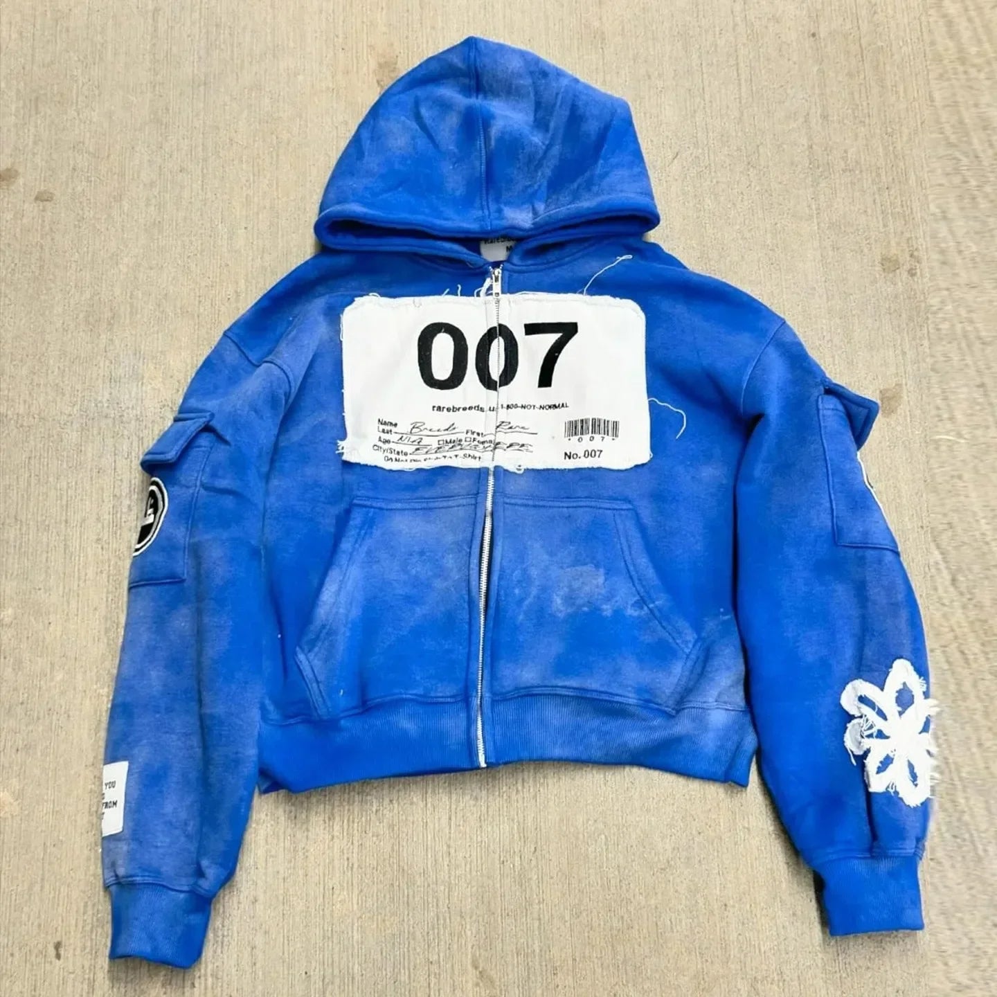 Hearujoy Y2K New Vintage Wash Zip Up Hoodie Fashion Embroidery Hooded Couple's High Street Hip Hop Harajuku Punk Loose Long Sleeve Coats