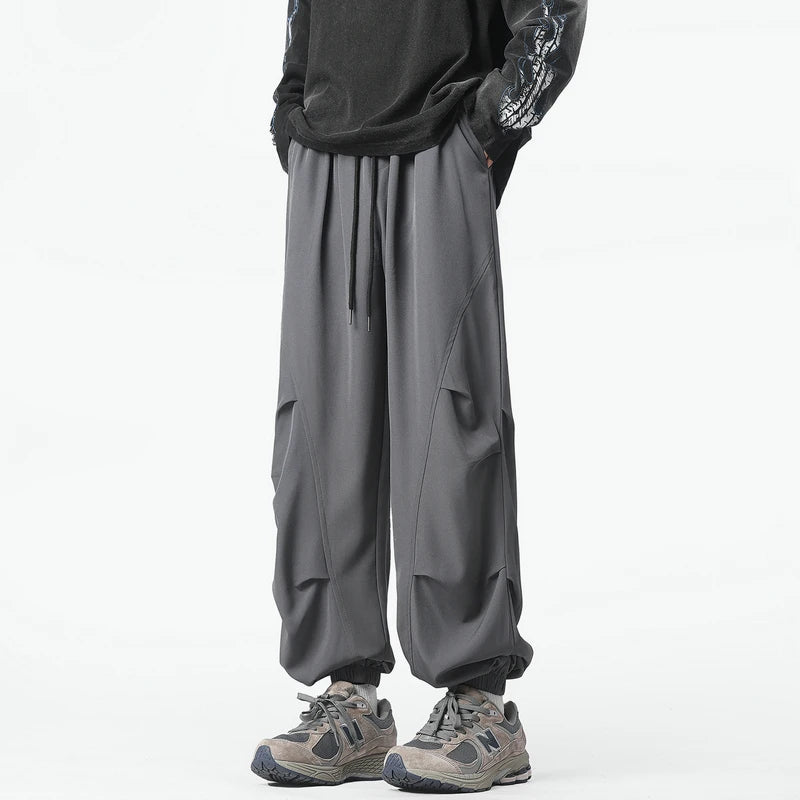 HEARUJOY  -  Streetwear Hip hop Joggers Pants Men Loose Harem Pants Ankle Length Trousers Sport Casual Sweatpants White Techwear M-2XL
