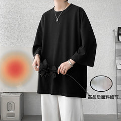 Hearujoy High Quality Men Oversized Ice Silk T Shirts Summer Mens Half Sleeve Fashions Harajuku T-Shirt Male Solid Simple Daily Tees