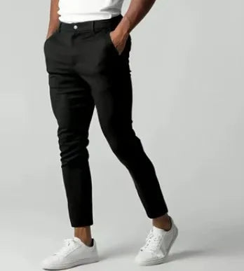 HEARUJOY  -  Spring Autumn Mens Business Casual Pants Elasticity Slim Fit Straight Long Trousers High Quality Fashion Youth Pants Versatile