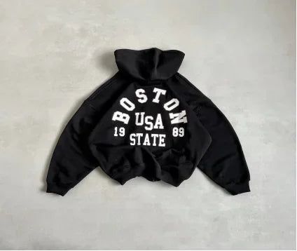 HEARUJOY  -  Simple trendy large size design zipper hoodie for men and women high street design y2k style Harajuku loose casual long sleeves