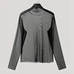 HEARUJOY  -  Solid Turtleneck Shirts Mens Turtleneck T-Shirts Vacation Wear Fashion Streetwear Suitable For Summer Summer Wear