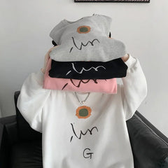 HEARUJOY  -  Men's Oversized Hoodie White Hoodies Autumn Oversize for Men Floral Print 5XL Man Casual Wear Hoody Male Sweatshirt Unisex