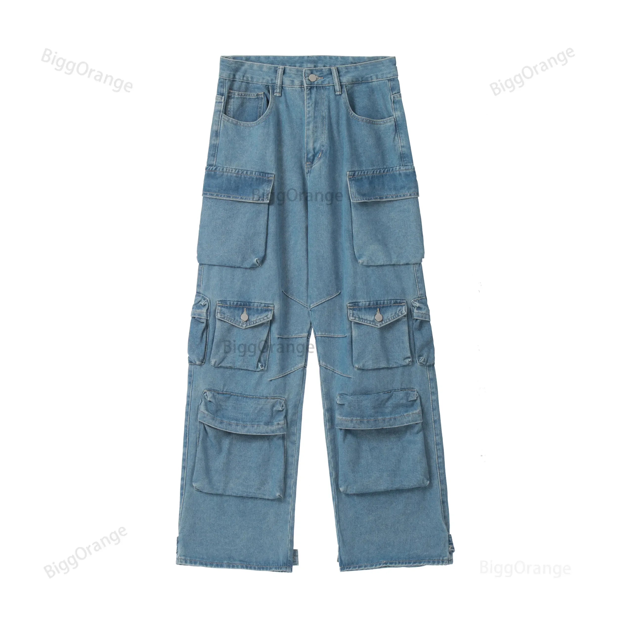 Hearujoy New American Cargo Pants Women High Waisted Baggy Jeans Retro Street Harajuku Couples Y2K Style Mopping Pants Youth Clothing