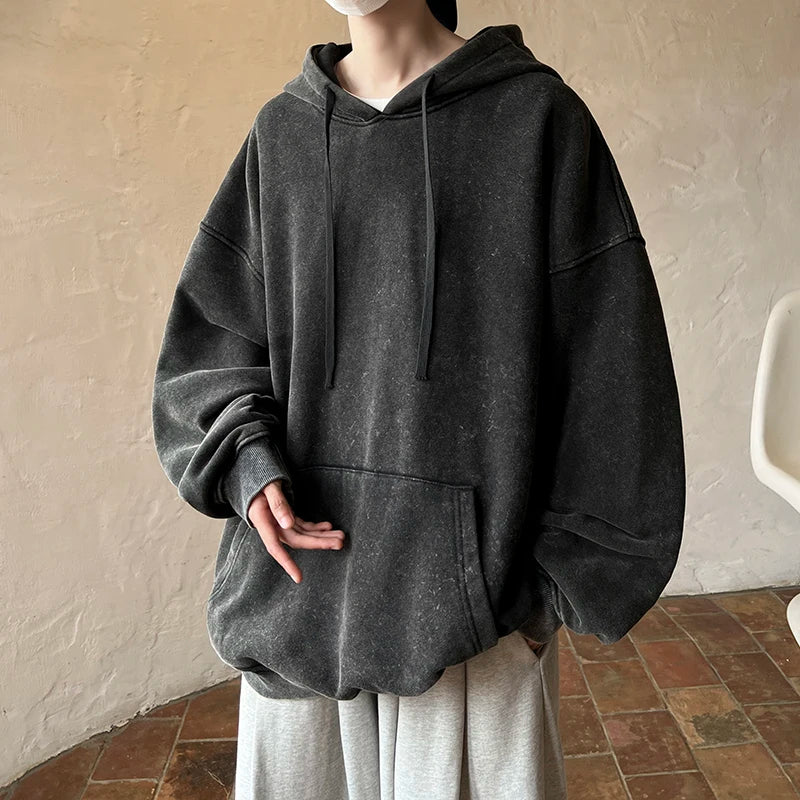 HEARUJOY  -  Men Hooded Hoodies Pullover Autumn Men Sweatshirts Hoodie Men Solid Color Streetwear Basics Hoodie Male Harajuku Clothes