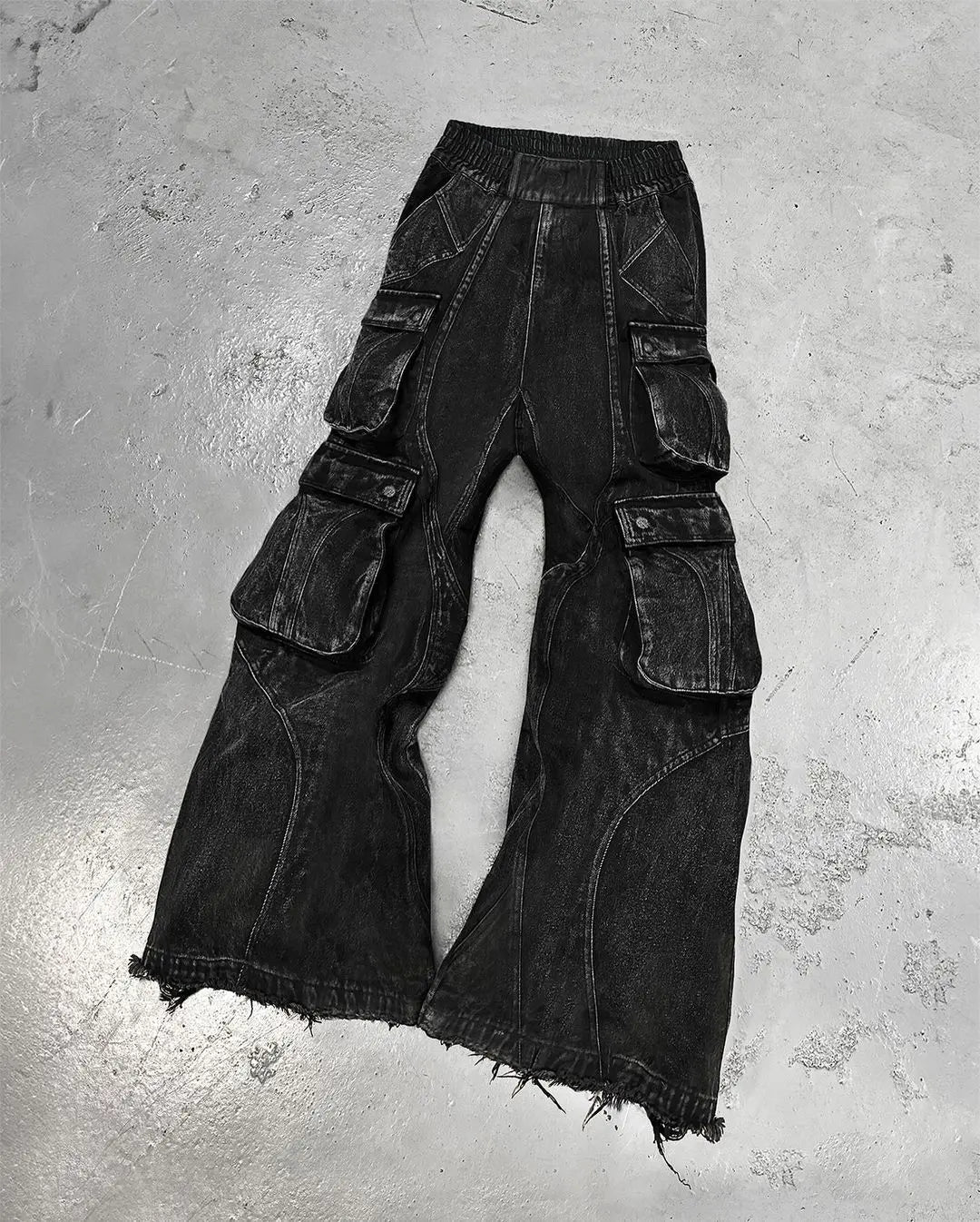 Hearujoy New Gothic Retro Jeans for Men Wide Leg Straight Black Y2k Baggy Jeans Harajuku Hip Hop High Waist Denim Pants Streetwear